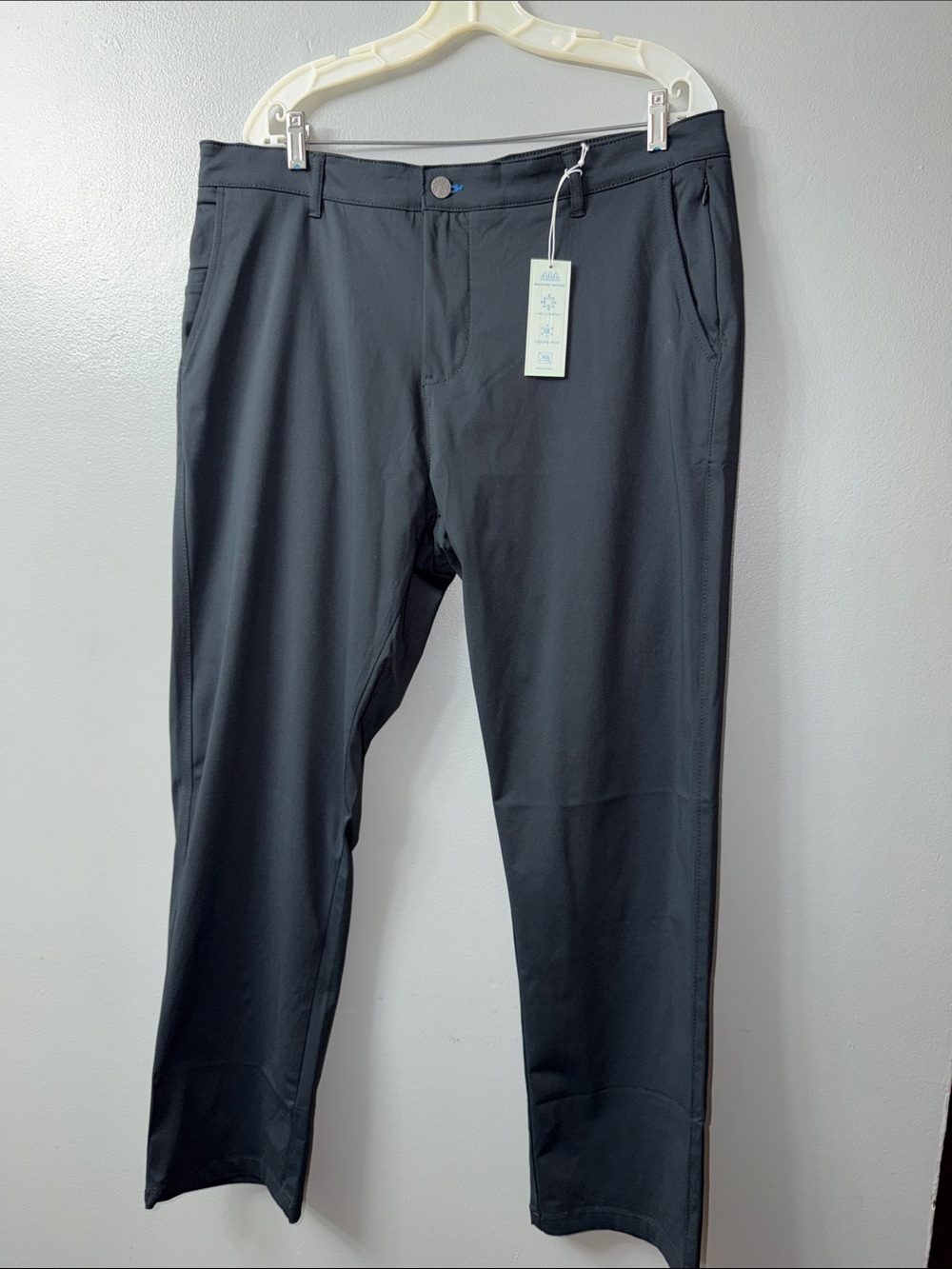 Twillory men’s black  tailored performance pants size 38x32 NWT